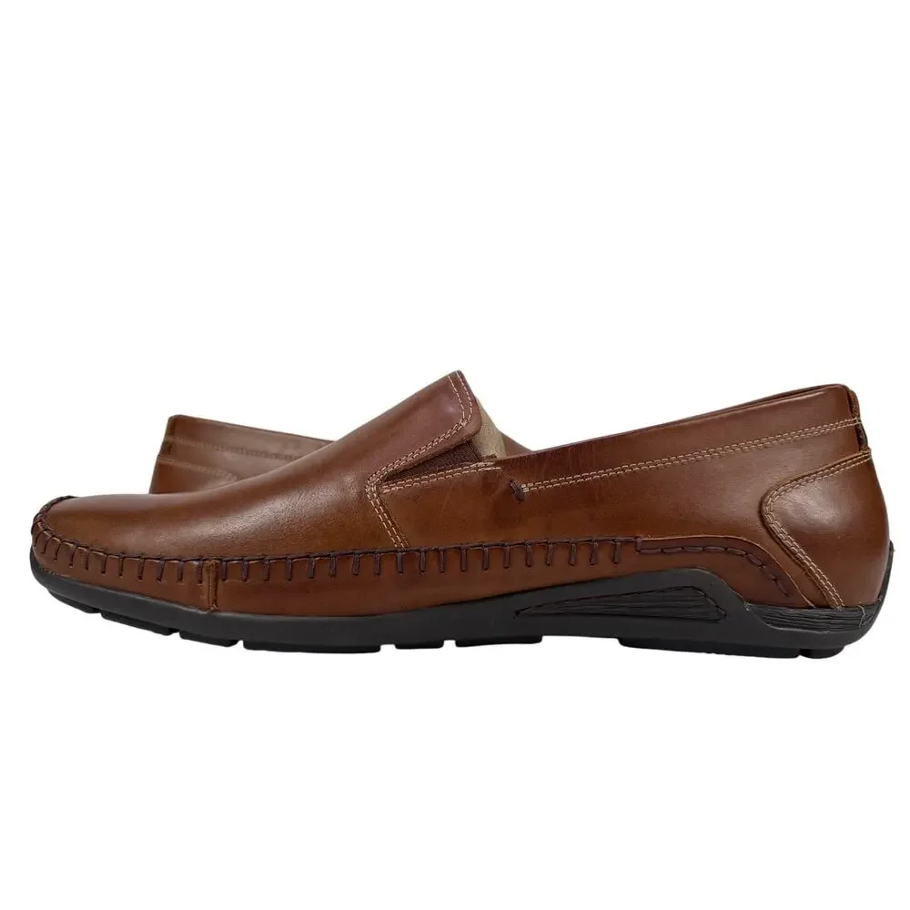 Pikolinos Azores Loafer Moccasin Mens‎ 12 EU 46 Cuero Brown Leather Slip On